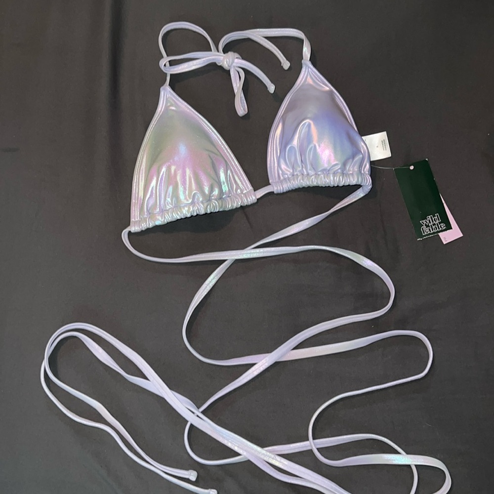 Target Bikini Top Size Small 4-6 SM LILIAC PURPLE METALLIC